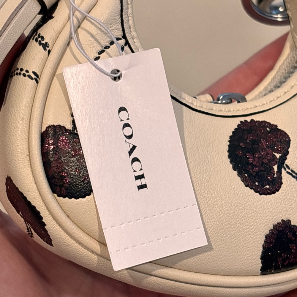 COACH Carmen Glitter Cherry Bag Charm / Keychain NWT - Picture 10 of 13